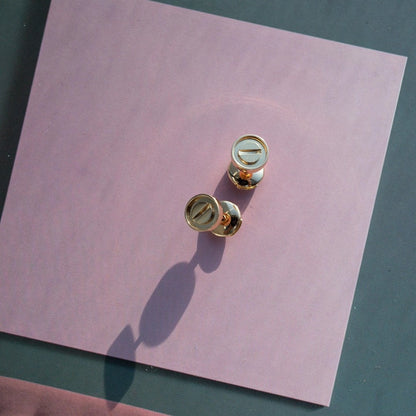 [ELAN LUXE]LOVE EARRINGS PINK GOLD 10MM