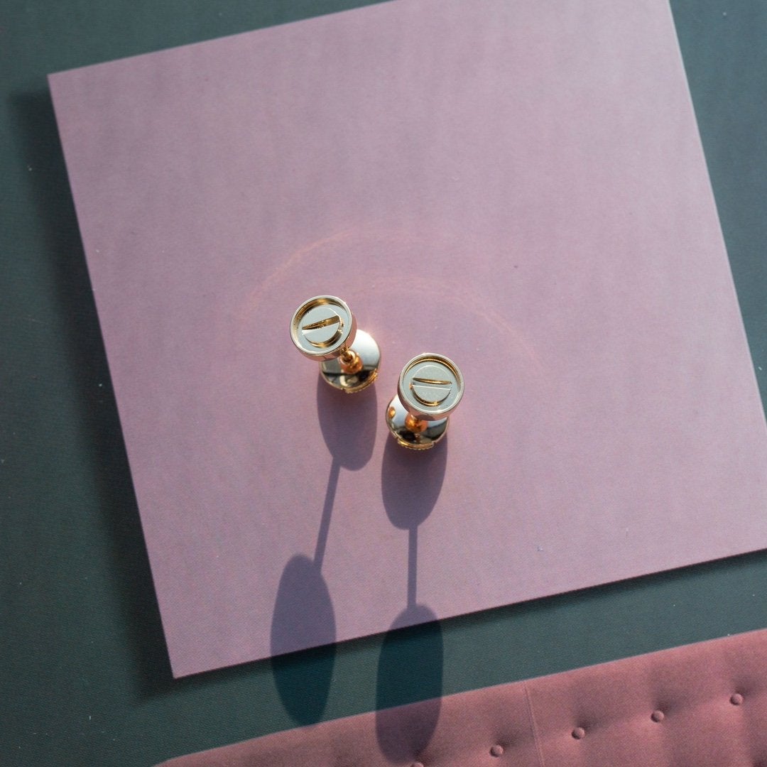 [ELAN LUXE]LOVE EARRINGS PINK GOLD 10MM
