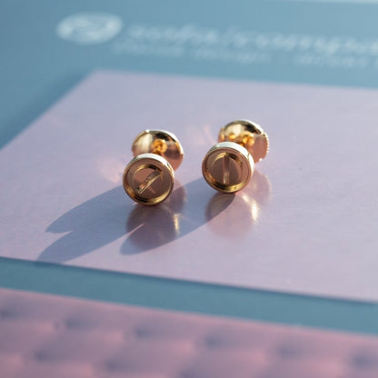 [ELAN LUXE]LOVE EARRINGS PINK GOLD 10MM