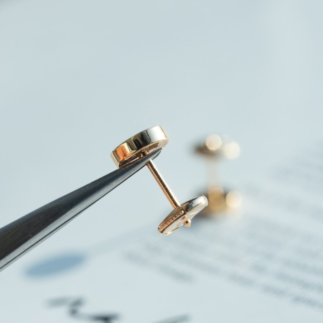 [ELAN LUXE]LOVE EARRINGS PINK GOLD 10MM