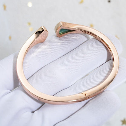 [ELAN LUXE]DREAM BRACELET OPEN MALACHITE PINK GOLD