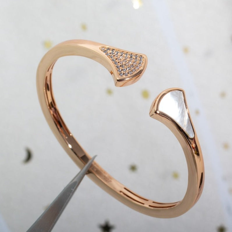 [ELAN LUXE]DREAM BRACELET OPEN PINK GOLD MOP DIAMOND