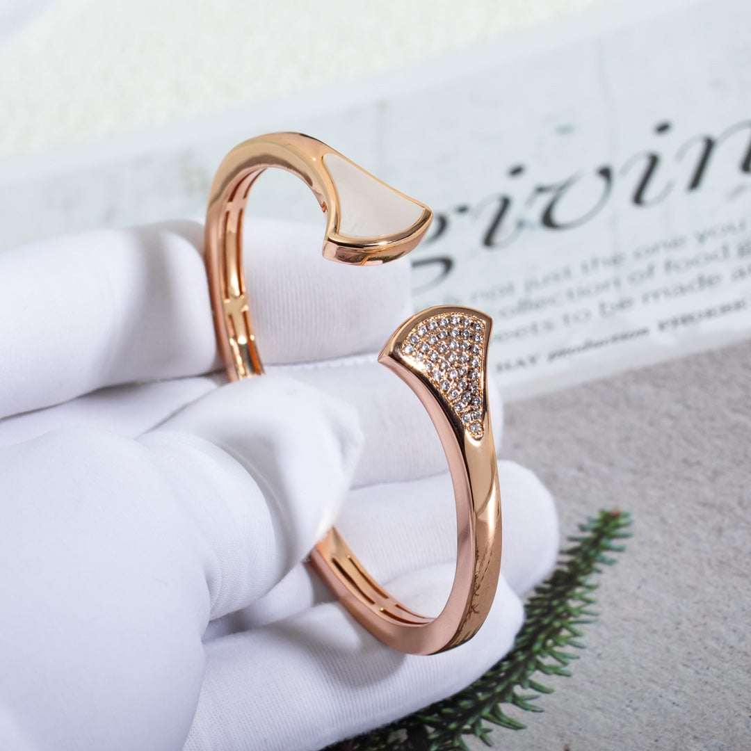 [ELAN LUXE]DREAM BRACELET OPEN PINK GOLD MOP DIAMOND