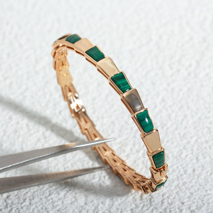 [ELAN LUXE]SERPENTI BRACELET PINK GOLD MALACHITE