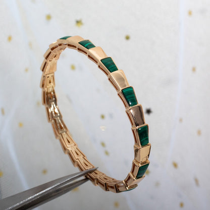 [ELAN LUXE]SERPENTI BRACELET PINK GOLD MALACHITE