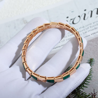 [ELAN LUXE]SERPENTI BRACELET PINK GOLD MALACHITE