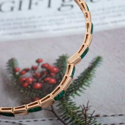 [ELAN LUXE]SERPENTI BRACELET PINK GOLD MALACHITE