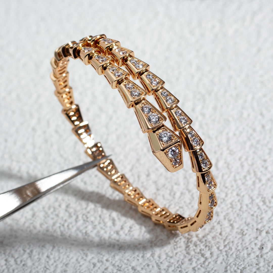 [ELAN LUXE]SERPENTI BRACELET 6.8MM PINK GOLD DIAMOND