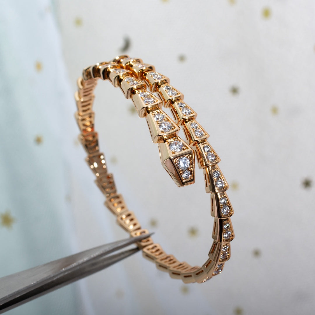 [ELAN LUXE]SERPENTI BRACELET 6.8MM PINK GOLD DIAMOND