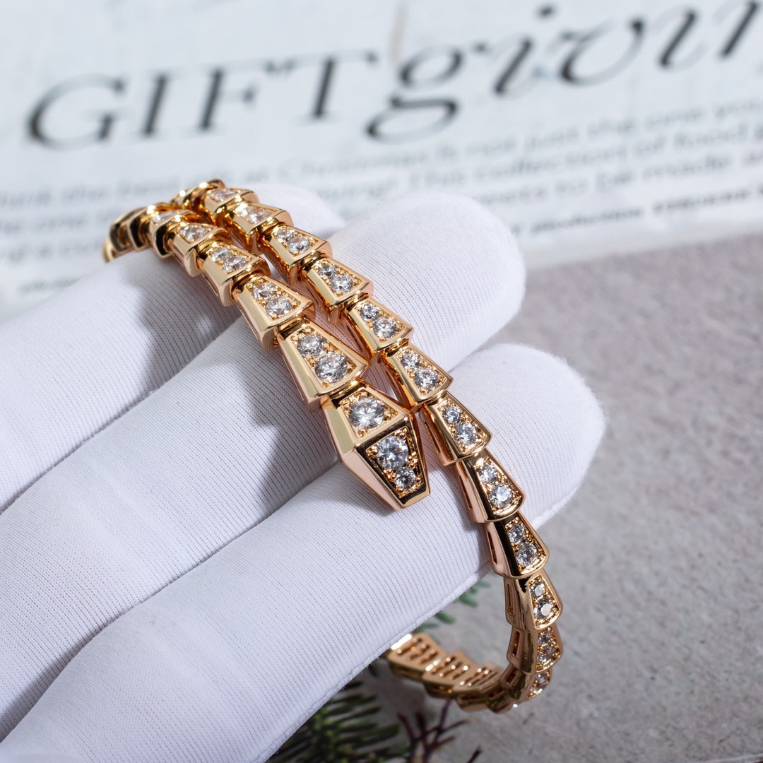 [ELAN LUXE]SERPENTI BRACELET 6.8MM PINK GOLD DIAMOND