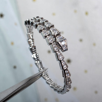 [ELAN LUXE]SERPENTI BRACELET 6MM SILVER DIAMOND