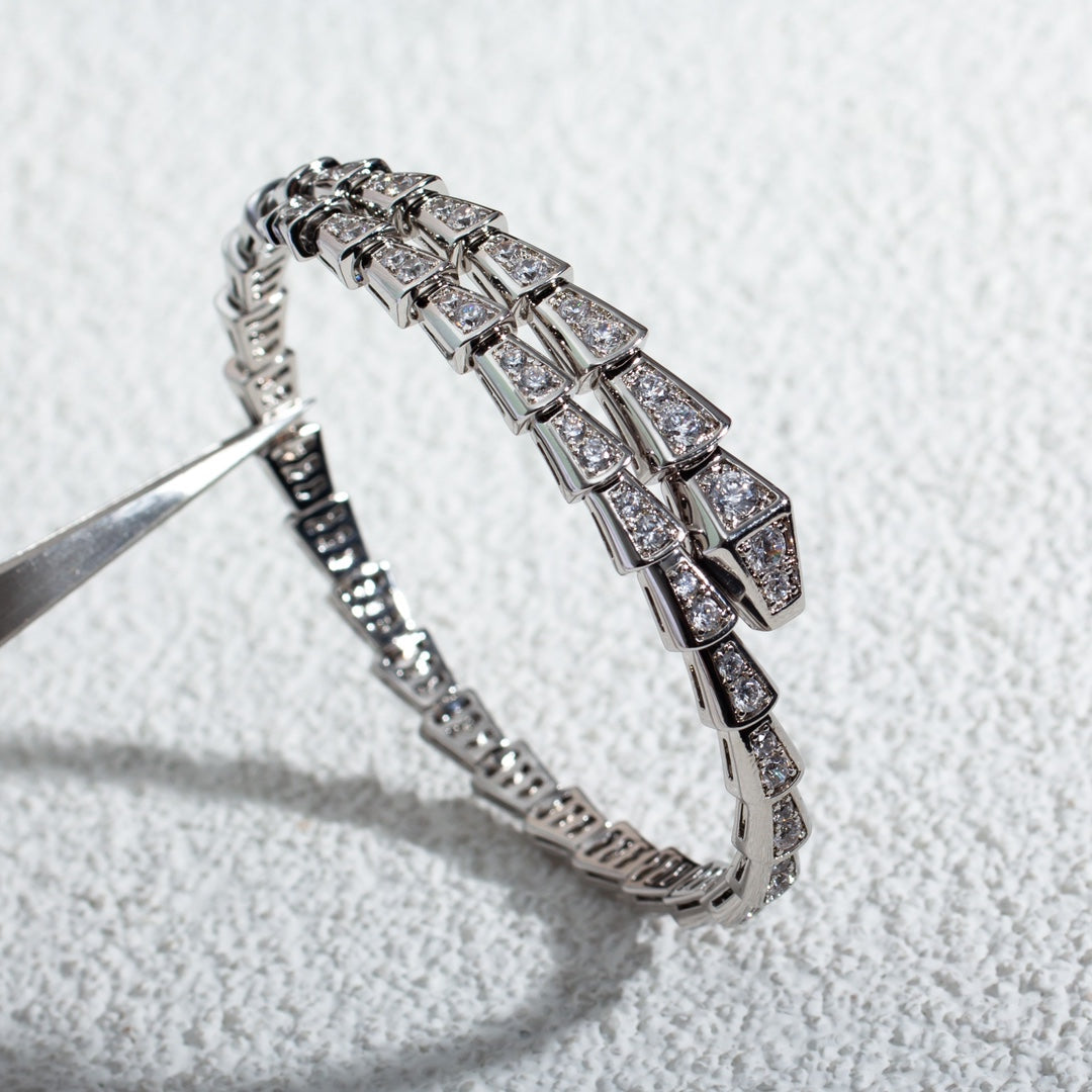 [ELAN LUXE]SERPENTI BRACELET 6MM SILVER DIAMOND