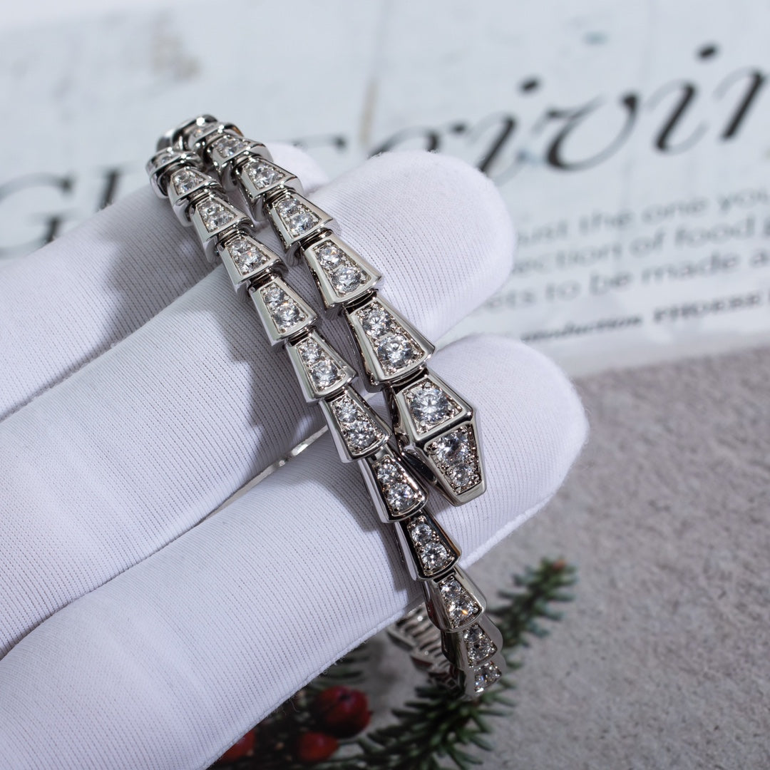[ELAN LUXE]SERPENTI BRACELET 6MM SILVER DIAMOND