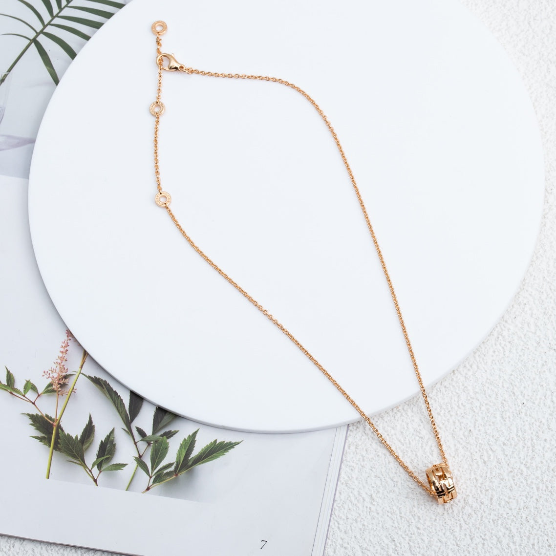 [ELAN LUXE]PARENTESI NECKLACE PINK GOLD