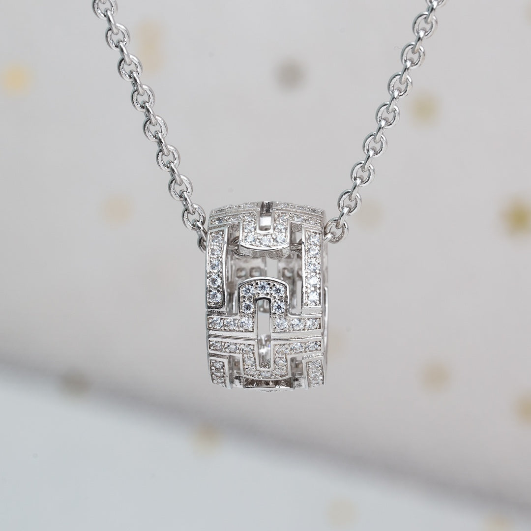 [ELAN LUXE]PARENTESI NECKLACE SILVER DIAMOND