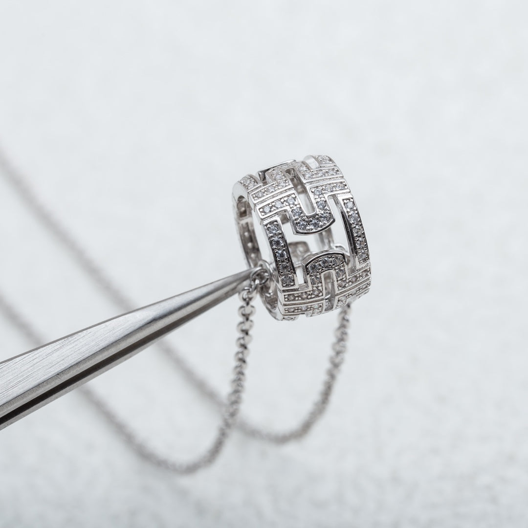 [ELAN LUXE]PARENTESI NECKLACE SILVER DIAMOND