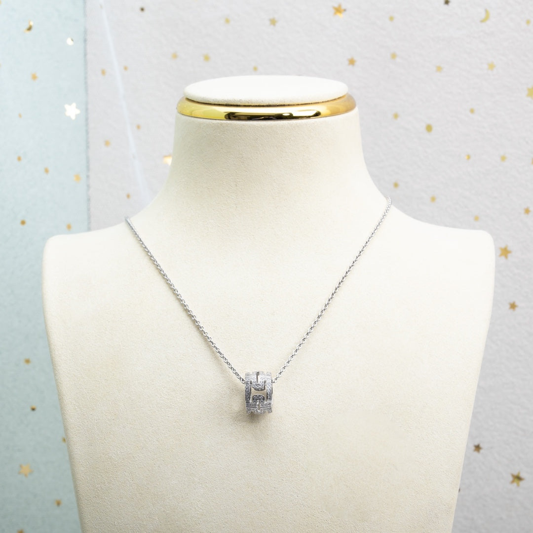 [ELAN LUXE]PARENTESI NECKLACE SILVER DIAMOND