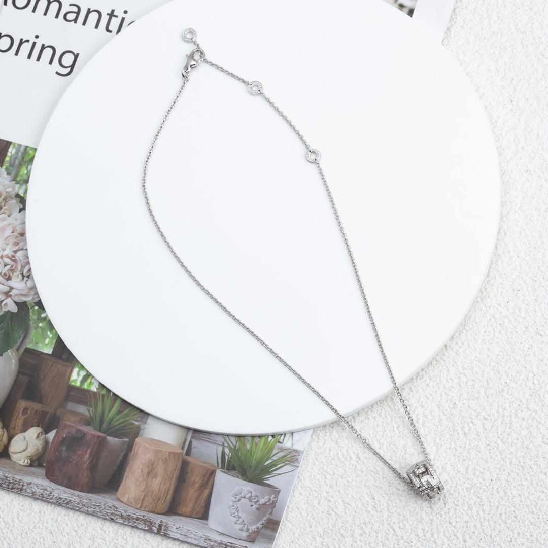 [ELAN LUXE]PARENTESI NECKLACE SILVER DIAMOND