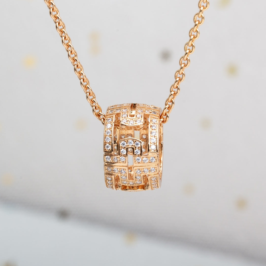 [ELAN LUXE]PARENTESI NECKLACE PINK GOLD DIAMOND