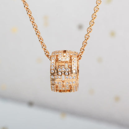 [ELAN LUXE]PARENTESI NECKLACE PINK GOLD DIAMOND
