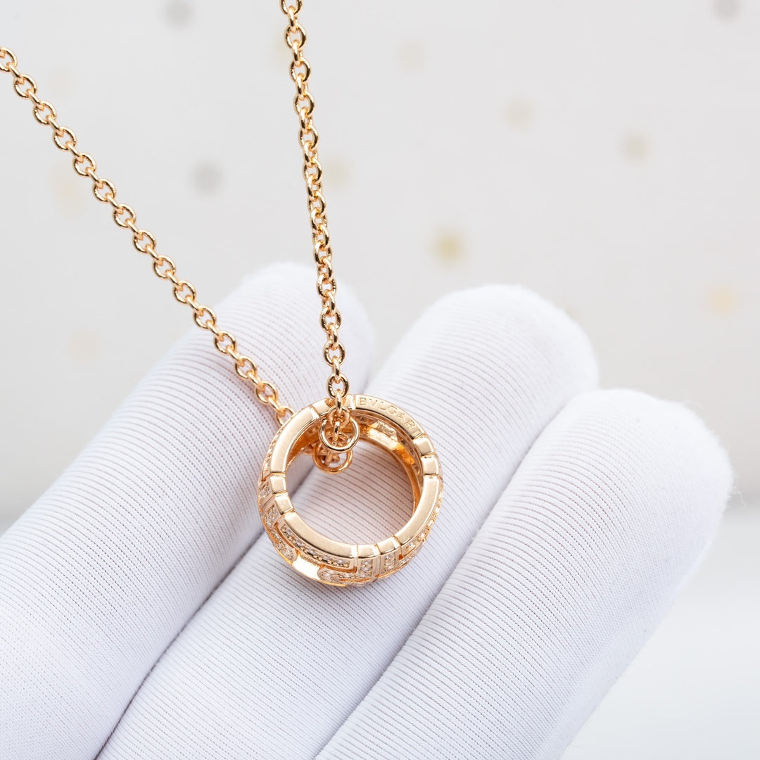 [ELAN LUXE]PARENTESI NECKLACE PINK GOLD DIAMOND