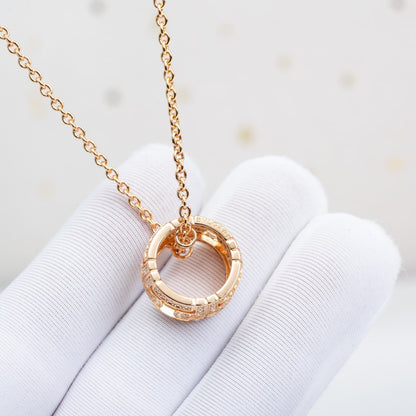 [ELAN LUXE]PARENTESI NECKLACE PINK GOLD DIAMOND