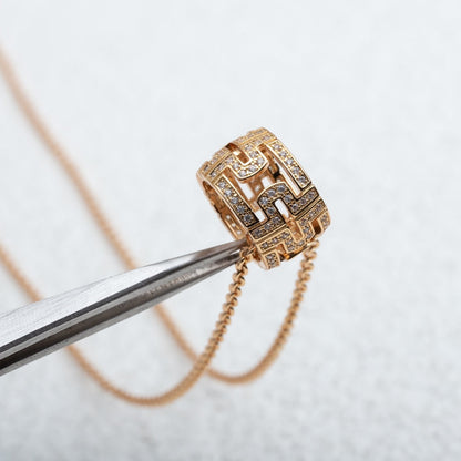 [ELAN LUXE]PARENTESI NECKLACE PINK GOLD DIAMOND