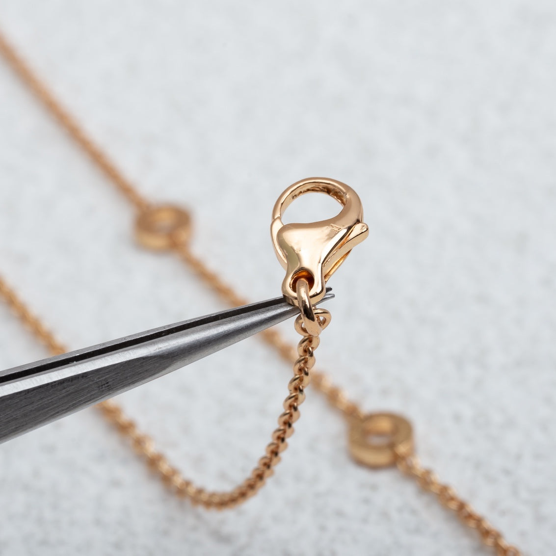 [ELAN LUXE]PARENTESI NECKLACE PINK GOLD DIAMOND