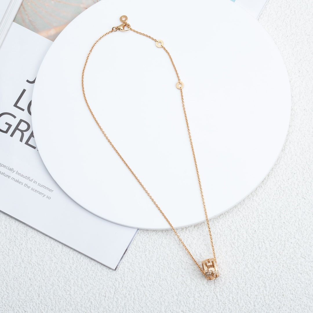 [ELAN LUXE]PARENTESI NECKLACE PINK GOLD DIAMOND