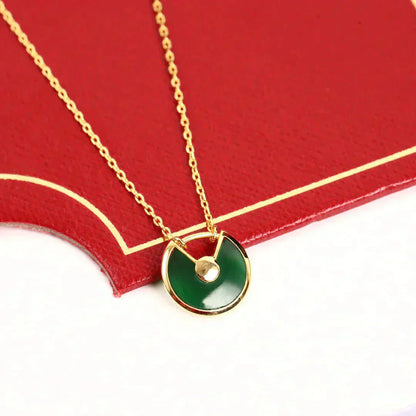 [ELAN LUXE]AMULETTE GOLD MALACHITE NECKLACE