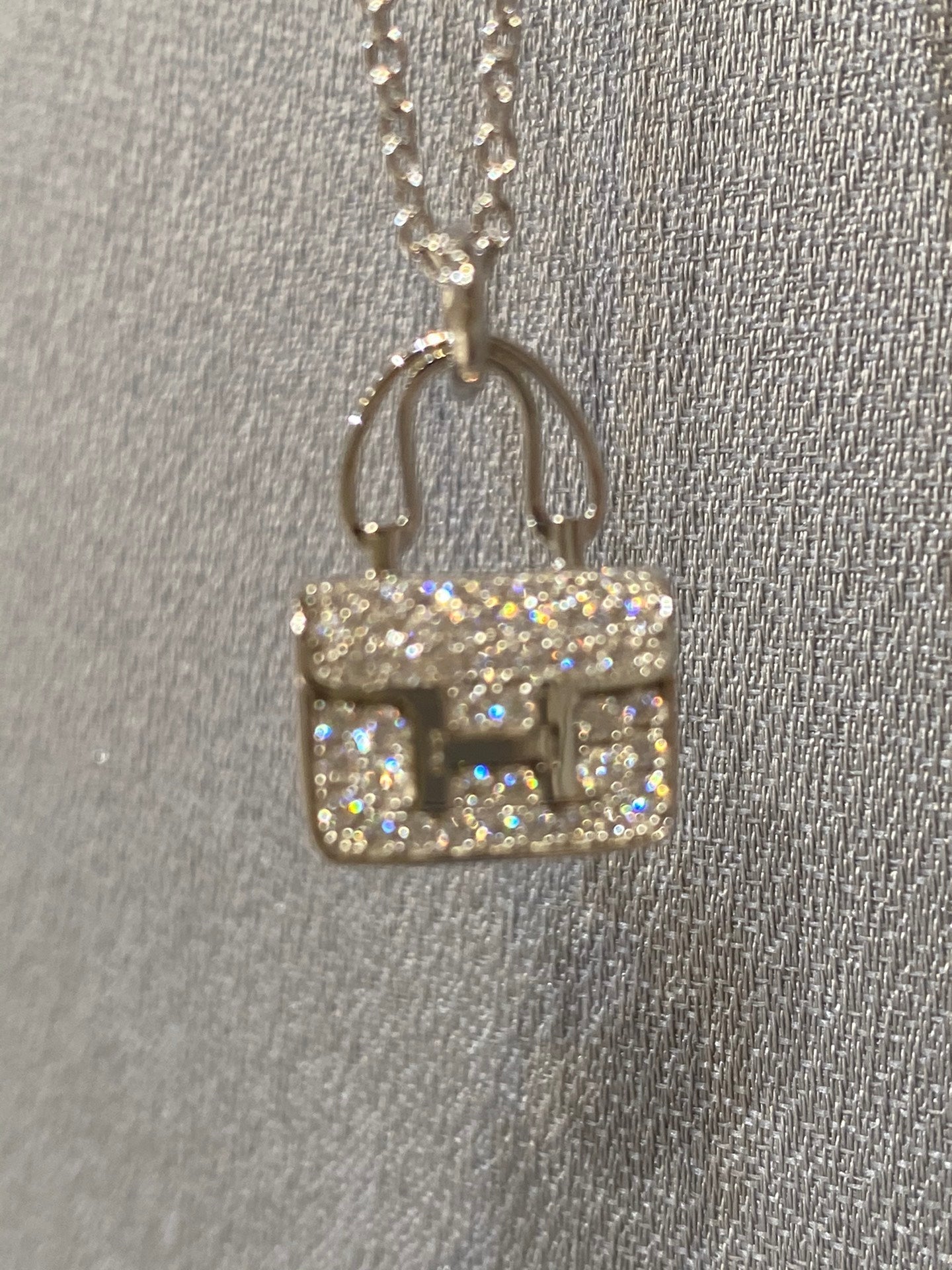 [ELAN LUXE]CONSTANCE PEDANT DIAMOND NECKLACE