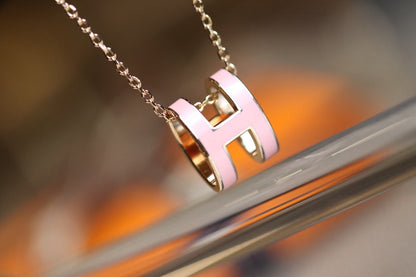[ELAN LUXE]POP H PEDANT PINK GOLD