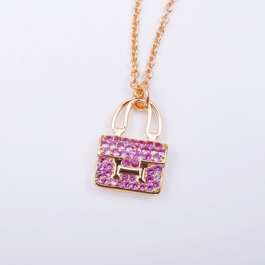 [ELAN LUXE]CONSTANCE PEDANT PURPLE DIAMOND NECKLACE