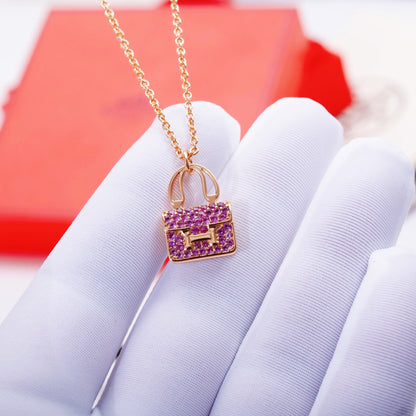 [ELAN LUXE]CONSTANCE PEDANT PURPLE DIAMOND NECKLACE