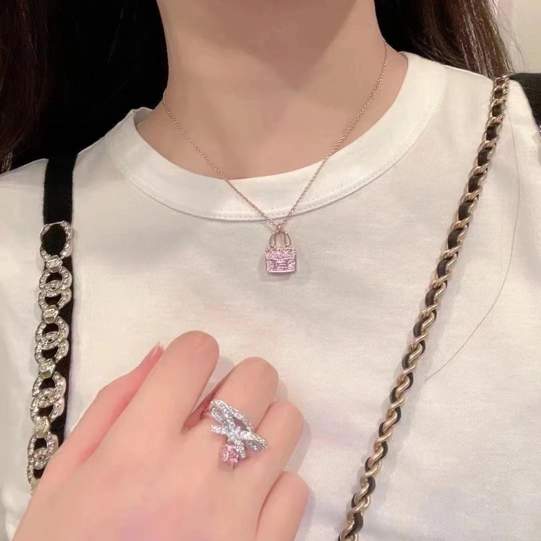 [ELAN LUXE]CONSTANCE PEDANT PURPLE DIAMOND NECKLACE