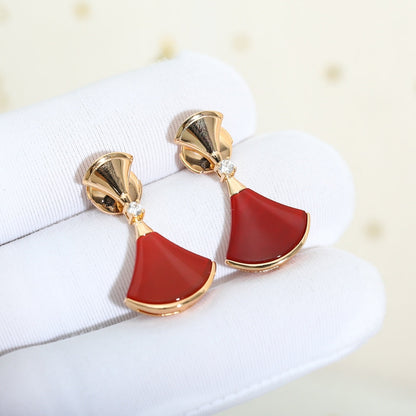 [ELAN LUXE]DREAM Carnelian PINK GOLD EARRINGS