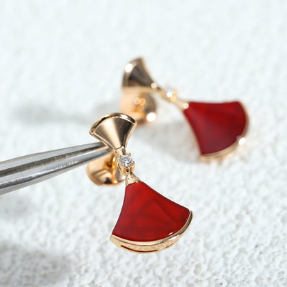 [ELAN LUXE]DREAM Carnelian PINK GOLD EARRINGS