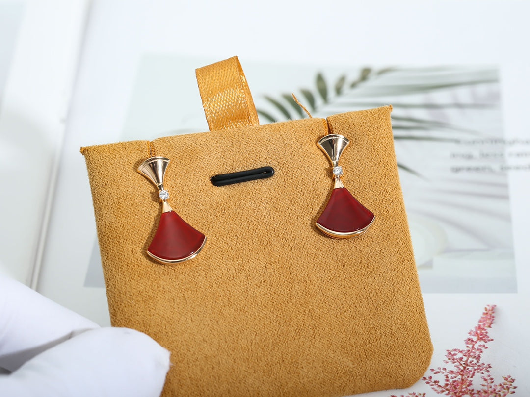 [ELAN LUXE]DREAM Carnelian PINK GOLD EARRINGS