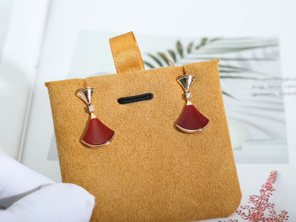 [ELAN LUXE]DREAM Carnelian PINK GOLD EARRINGS