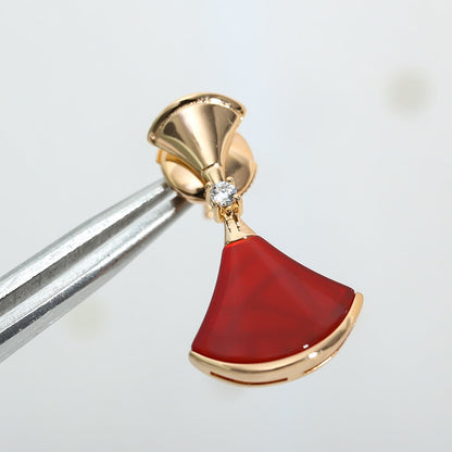 [ELAN LUXE]DREAM Carnelian PINK GOLD EARRINGS