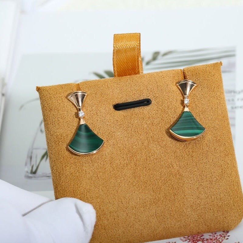 [ELAN LUXE]DREAM MALACHITE PINK GOLD EARRINGS