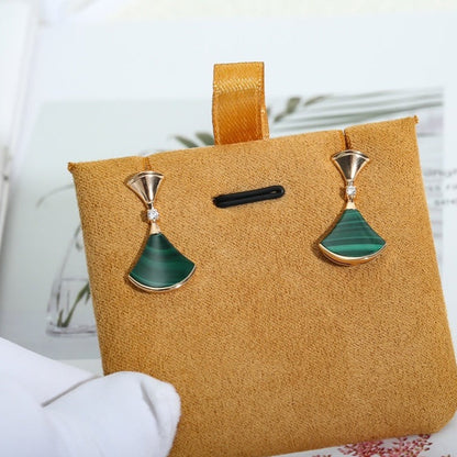 [ELAN LUXE]DREAM MALACHITE PINK GOLD EARRINGS