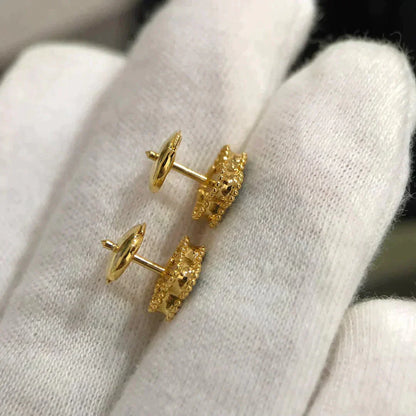 [ELAN LUXE]CLOVER MINI 9.5MM MALACHITE  EARRINGS