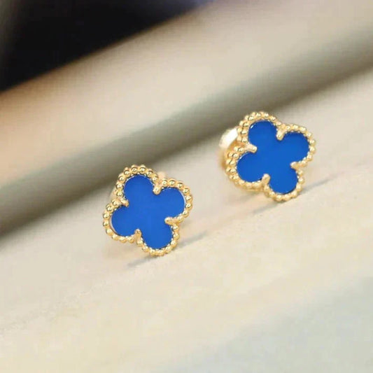[ELAN LUXE]CLOVER MINI 9.5MM TURQUOISE EARRINGS