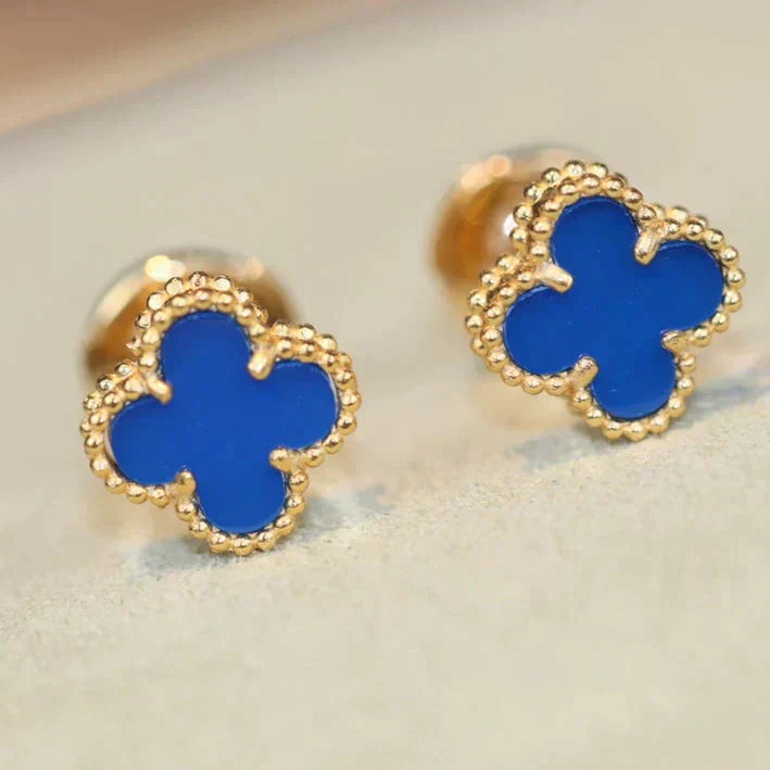 [ELAN LUXE]CLOVER MINI 9.5MM TURQUOISE EARRINGS