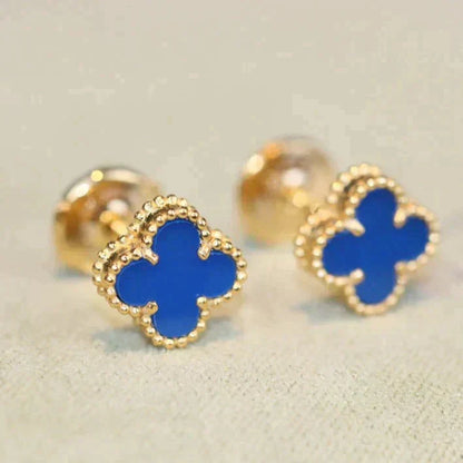 [ELAN LUXE]CLOVER MINI 9.5MM TURQUOISE EARRINGS
