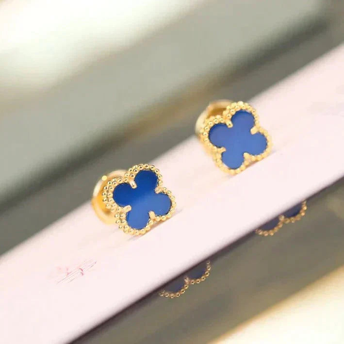 [ELAN LUXE]CLOVER MINI 9.5MM TURQUOISE EARRINGS