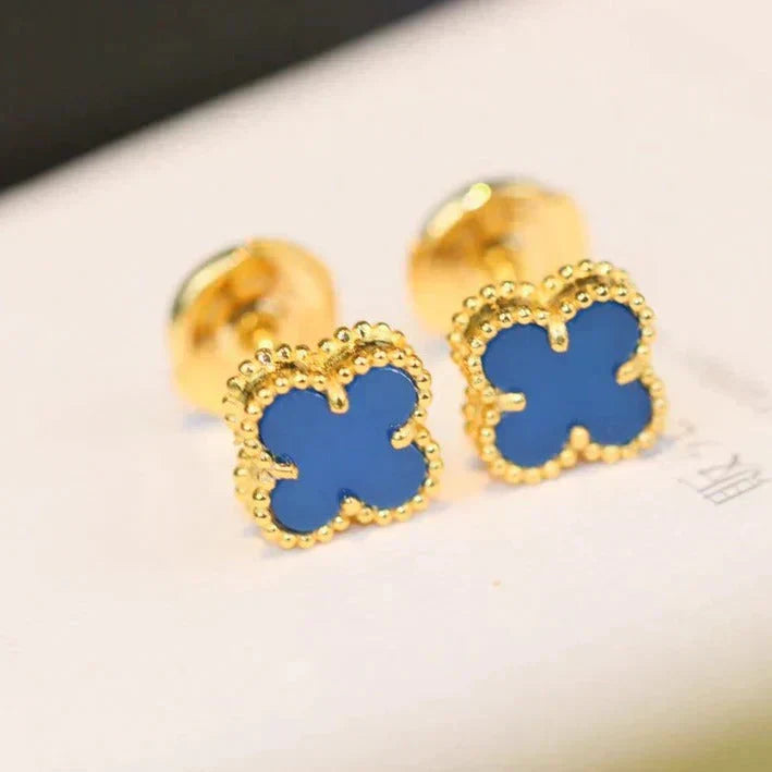 [ELAN LUXE]CLOVER MINI 9.5MM TURQUOISE EARRINGS