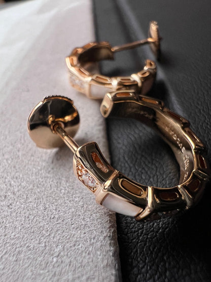 [ELAN LUXE]SERPENTI MOP PINK GOLD EARRINGS