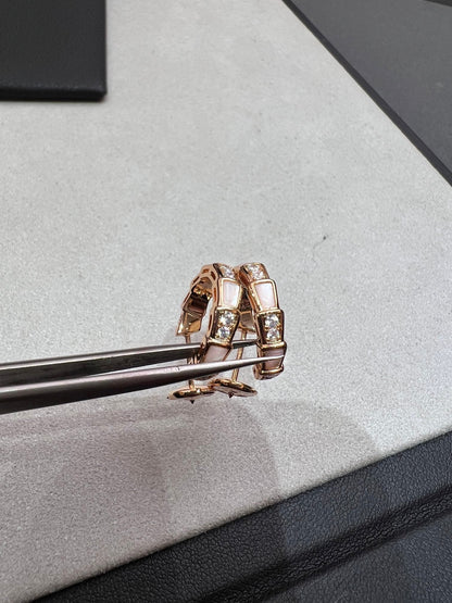 [ELAN LUXE]SERPENTI MOP PINK GOLD EARRINGS